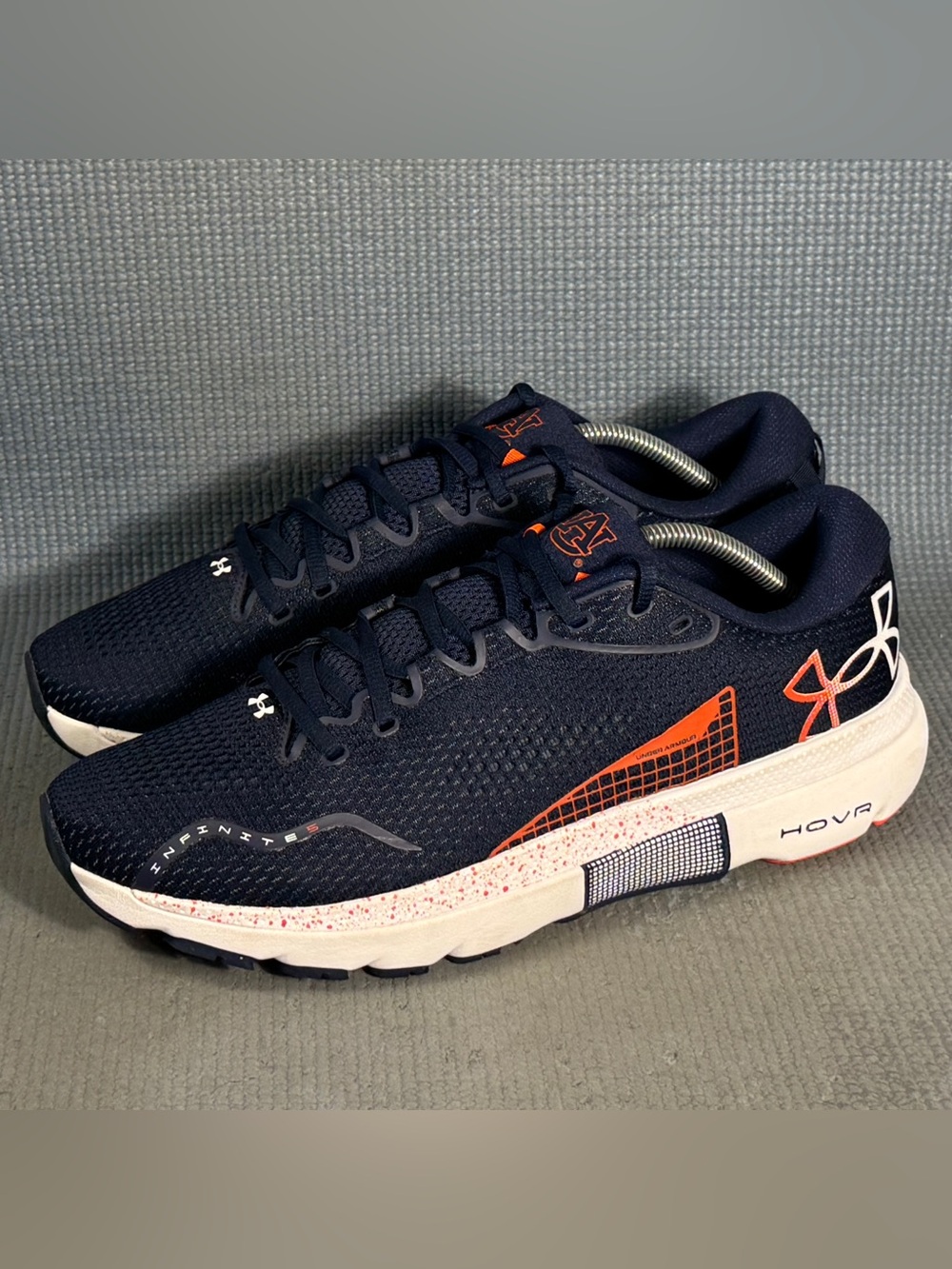 Under Armour Men’s UA Navy Auburn Tigers Infinite 5 Running Shoes Size 11.5